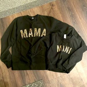 Mama and Mini Sweatshirt Combo - Size Small Women and 5/6 Kids